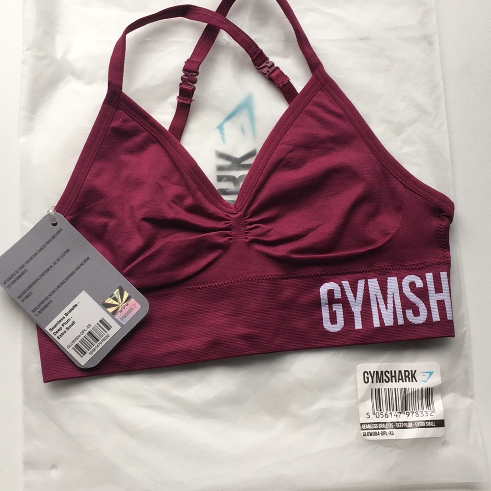 *SOLD* NWT Gymshark XS Seamless Bralette-Deep Plum